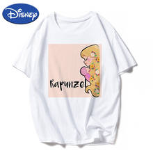 Sua camiseta disney rapunzel, camiseta feminina lindas para mulheres, camiseta solta, manga curta de princesa, y2k, elegante, moda harajuku mulher 2024 - compre barato