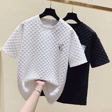 2021 New Summer Harajuku Loose Long T Shirt O-Neck Punk TShirt Casual Long Sleeve Streetwear Women Tops Black White 2024 - buy cheap