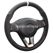 New DIY Sewing-on PU Leather Steering Wheel Cover Exact Fit For Mercedes-Benz C180 C200 C260 C300 B200 2024 - buy cheap
