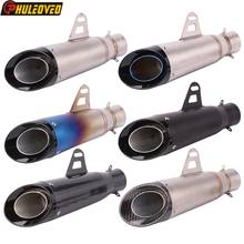 Universal Inlet 51mm Motorcycle Muffler Exhaust Escape Demper for CBR300 NK400 BJ600 R1 R3 R6 R25 ZX-6R MT09 MT07 Escape Moto 2024 - buy cheap