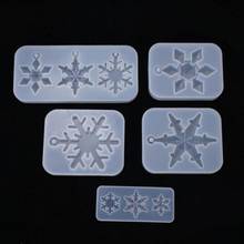 Crystal Epoxy Resin Mold Snowflake Pendant Casting Silicone Mould DIY Crafts Jewelry Necklace Decorative Making Tools 2024 - buy cheap