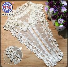 New!1 Piece 38*26cm 2020 Sewing Accessories Clothes Cotton Lace Embroidered Beige Pretty Lace Neckline Collar Applique Patches 2024 - buy cheap