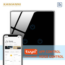 KAMANNI-Interruptor táctil inteligente TUYA, inalámbrico, con WIFI, Panel de cristal, táctil, de pared 2024 - compra barato