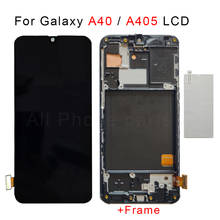 Pantalla táctil de 5,9 pulgadas para móvil, montaje de digitalizador con marco para Samsung Galaxy A40 LCD, A405, A405F, SM-A405F 2024 - compra barato