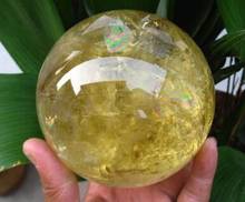 Esfera de cristal de quartzo natural, esfera decorativa de arco-íris 80mm para cura 2024 - compre barato