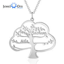 JewelOra 925 Sterling Silver Custom Family Tree Name Necklace Personalized Tree of Life Nameplate Pendant Fine Jewelry Gifts 2024 - buy cheap