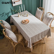 GIANTEX-mantel decorativo con borlas, mantel Rectangular, cubierta de mesa de comedor, mbrus Tafelkleed 2024 - compra barato