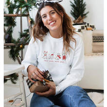 Colored Here Comes Santa Paws Sweatshirt Cute Dog Mom Holiday Gift Pullovers Funny Women Long Sleeve Christmas Sweatshirts 2024 - buy cheap