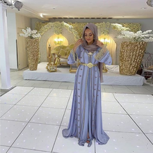 Lavanda frisado árabe vestidos de baile feito sob encomenda das mulheres elegantes mangas compridas marroquinas kaftan islâmico dubai vestidos de baile de noite 2024 - compre barato