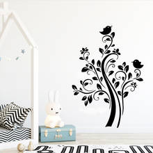 Diy pegatinas de pared de árboles y pájaros familia arte mural decoración del hogar para la decoración del dormitorio Fondo pared arte calcomanía 2024 - compra barato