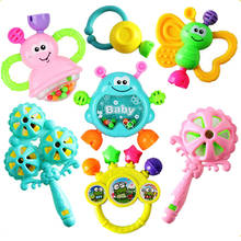 7 Pcs Teether Rattles Cute Cartoon Animal Hand Bells Rattle Early Learning Educational Toys for Newborn Baby Toys 0 12 Months 2024 - buy cheap