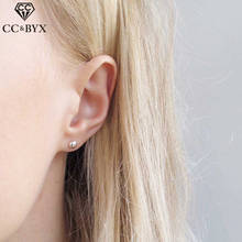 CC-pendiente de tuerca de acero inoxidable para mujer, aretes pequeños geométricos de 6mm de diseño Simple para oficina, joyería de moda para fiesta, bisutería YE15761 2024 - compra barato