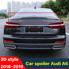 CEYUSOT для 3D стиля, новинка, спойлер Audi A6 C7, крыло из АБС-материала, Автомобильный багажник, задняя губа, хвостовой плавник 2018-2021, декоративные аксессуары для переоборудования 2024 - купить недорого