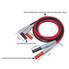 Free shiping  New Cleqee P1033 Multimeter Test Cable Injection Molded 4mm Banana Plug Test Line Straight to Curved Test Cable 2024 - buy cheap