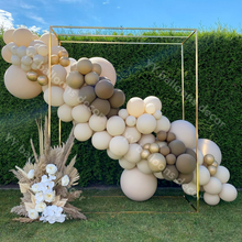 Double Skin Globos Birthday Wedding Baby Shower 100pcs DIY Coffee Brown Balloons Garland Arch Metal Gold Anniversary Party Decor 2024 - buy cheap