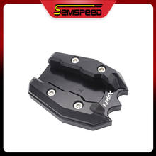 Suporte lateral para motocicleta yamaha, mais novo suporte de apoio traseiro para nmax 125 nmax 150 nmax 155 2020 2021, semi-speed cnc, placa de suporte maior 2024 - compre barato