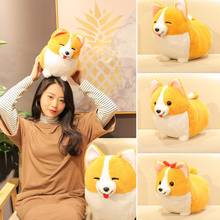 Cute Standing Bowknot Corgi Dog Plush Stuffed Doll Toy Home Sofa Cushion Decor 2024 - buy cheap