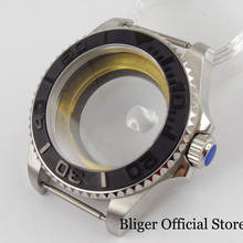 Capa de relógio em aço inoxidável resistente para visualização da capa, moldura de cerâmica em cristal safira, tamanhos de 43mm, compatível com miyota 8215 da g mingzhu 2813 2024 - compre barato