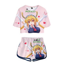 Anime Miss Kobayashi's Dragon Maid 3D Print Tracksuit Women Two Piece Set Top and Shorts Outfits Kanna Kamui Cosplay Costume 2024 - buy cheap