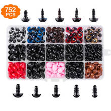 New 752Pcs Screw Combination Black Plastic Crafts Amigurumi Safety Eyes For Bear Soft Toy Animal Doll  DIY Accessories Toy Gifts 2024 - buy cheap