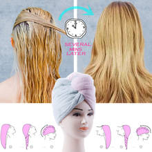 Rapided Drying Hair Towel Microfiber Quick Magic Hair Dry Hat Wrapped Towel Patchwork Soft Hair Dryer Cap Bone Bonnet Gorro 3 2024 - buy cheap