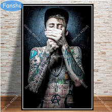 Machine Gun Kelly Poster Rapper Hip Hop Music Singer Wall Art Canvas Painting Posters and Prints for Room Decorative Home Decor 2024 - buy cheap