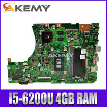   X556UJ Laptop motherboard For Asus X556UJ X556UV X556UB X556UR X556UF X556U Teste mainboard original 4g RAM I5-6200/6198U DDR4 2024 - buy cheap