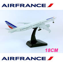 18CM 1:400 B777-300 model AIRFRANCE AIRLINES with plastic base alloy aircraft plane collectible display static model 2024 - buy cheap