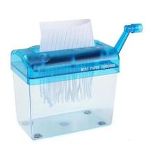 Mini retalhadeira azul para uso doméstico, máquina trituradora, corta documentos de papel, simples, para escritório 2024 - compre barato