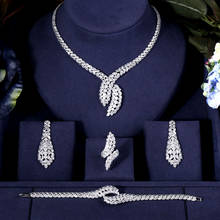 Jankelly-Conjuntos de joyas de circonia cúbica para mujer, conjunto de joyería de lujo de cristal de Zirconia cúbica, para fiesta y boda, Nigeria, 4 unidades 2024 - compra barato