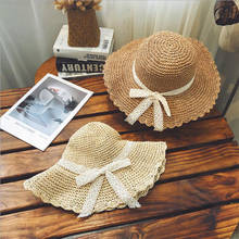 Sombreros de verano y otoño para mujer, sombrero plano Retro, hecho a mano, protección solar al aire libre, Playa 2024 - compra barato