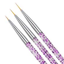 3pcs Professional Dotting Tools 3D Tips DIY Acrylic UV Gel Brushes Drawing Flower Line Grid Design Manicure Tool Nail Art Tools 2024 - buy cheap