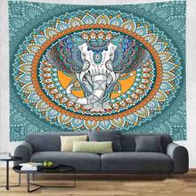 Tapiz de Mandala de elefante bohemio, colgadores de pared para dormitorio y sala de estar 2024 - compra barato
