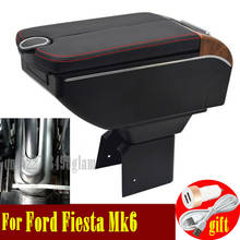for Ford Fiesta Mk6 armrest box Double doors open 7USB Centre Console Storage Box Arm Rest 2024 - buy cheap