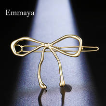 Emmaya Simplicity Style Gold Bow Shape Brooch For Female Charming Decoration Modern Jewelry Fashion Party Gift 2024 - buy cheap