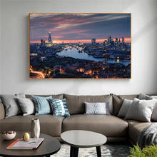 Pinturas en lienzo con paisaje de Ciudad de Londres, carteles e impresiones, imágenes artísticas de pared para decoración de sala de estar 2024 - compra barato