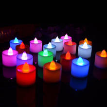 Wedding Birthday Party Decoration Creative LED Candle Multicolor Lamp Simulation Color Flame Tea Light Home Drop Shipping 2024 - buy cheap