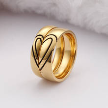 Обручальные кольца из нержавеющей стали для женщин, Ювелирное кольцо для влюбленных мужчин 6 мм 4 мм, Золотое обручальное кольцо для женщин и мужчин, Подарочные Кольца 2024 - купить недорого