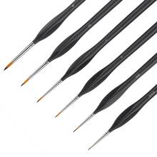 6 Pcs Detail Hook Line Pen Triangular Handle Nylon Hair Paint Brush Set for Watercolor Acrylic Oil Painting Art Drawing Supplies 2024 - buy cheap