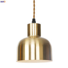 IWHD Nordic Simple LED Pendant Lamp Plating Gold E27 110-220V American Country Hanging Lights Bedroom Dinning Living Room Bar 2024 - buy cheap