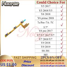 For Huawei Y5 Y6 Y7 Y9 7A Prime Pro 2017 2018 2019 M5 S8-301 Power Volume Up Down ON OFF Button Flex Cable Ribbon 10pcs/lot 2024 - buy cheap