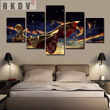 HKDV 5 Panels Japan Cartoon Character Modern Wall Art Canvas Painting Poster Printed Modular Living Room Pictures For Home Decor 2024 - buy cheap