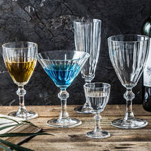 Европейский Винтажный бокал без свинца, бокал для шампанского, прозрачный бокал для красного вина с алмазной гравировкой, бокал для мартини, домашняя посуда для напитков 2024 - купить недорого