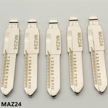 Xieaili oem 30 pces no.27 maz24 gravado linha chave lâmina escala corte dentes sem corte chave lâmina para mazda k425 2024 - compre barato