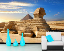 3D-обои с принтом Сфинкса из Египта, Настенные обои для гостиной, дивана, телевизора, спальни, настенные бумаги для дома, Настенные обои для ресторана 2024 - купить недорого