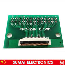 26 pinos 0.5mm fpc/ffc conector pcb, placa de adaptador de soquete, cabo plano de uma face 2024 - compre barato