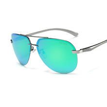 Original Brand Designer Design Sunglasses Men Polarized Nightglasses Oval Alloy Big Box Sun Glasses Driving Men's colour Glasses 2024 - buy cheap