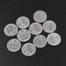 10pçs 25*2mm token de jogo de aço inoxidável, tokens de coroa de moeda de jogo de arcade e56d 2024 - compre barato
