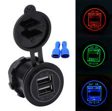 5V 3.1A Dual USB Charger Socket Adapter Car Power Outlet for 12V 24V Motorcycle Auto New for Cell phone WUPP 2024 - buy cheap