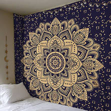 Tapiz de Mandala blanco y negro, colcha de Astrología de sol y luna, tapices colgantes de pared, alfombras de pared, manta de decoración de dormitorio 2024 - compra barato